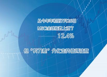 上半年全球股市呈现上涨趋势剪刀差分化值得注意