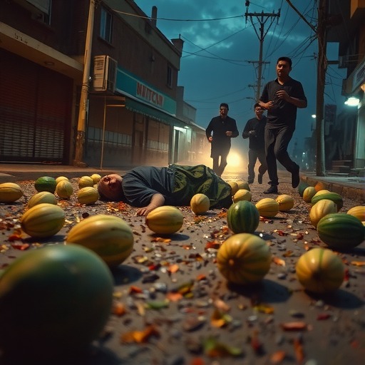 卖瓜老人摆摊遭多名黑衣人殴打至生命垂危全程不到7秒