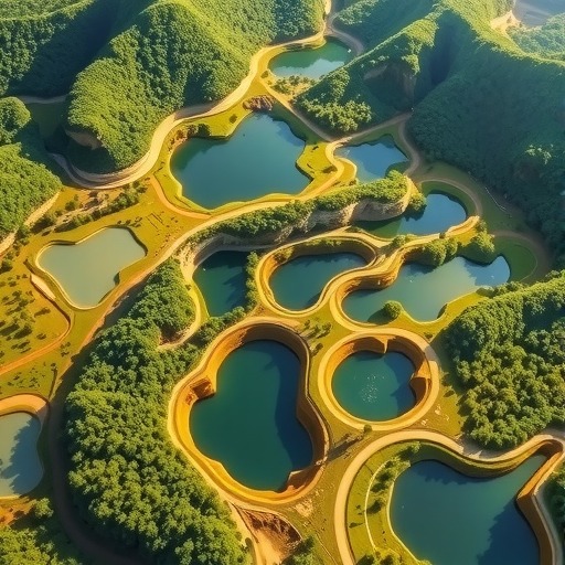 重庆渝北废弃采石场变身矿山公园