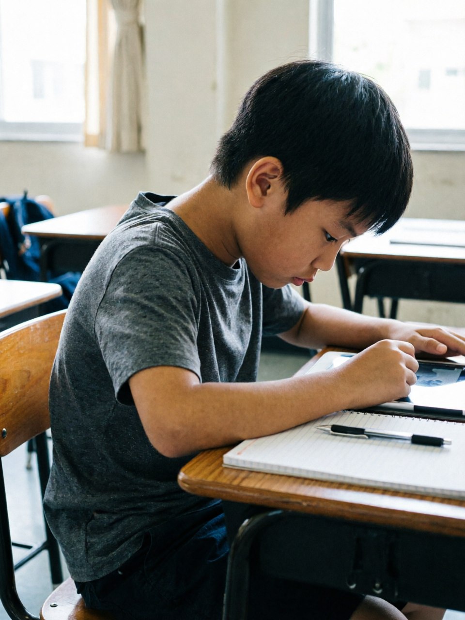 五年级小学生颈椎“变直”这些习惯要注意