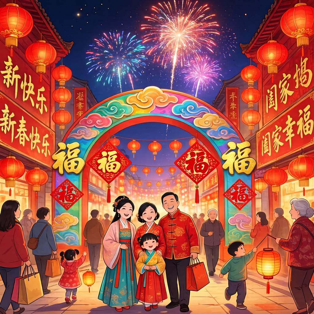 文化振兴：送春联拍全家福 浓墨重彩迎新年