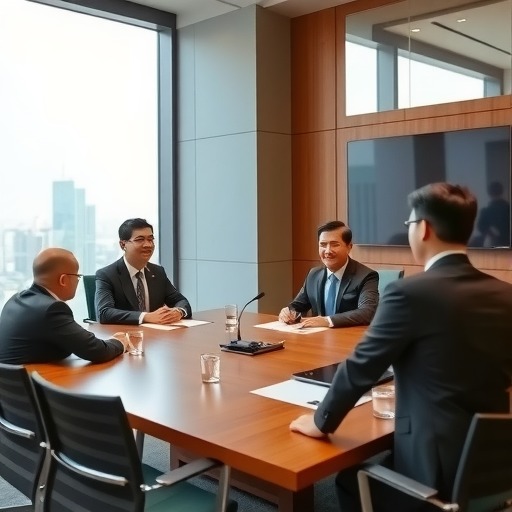 张玉卓会见清华控股公司客人