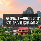 福建长汀一车辆坠河致5死 警方通报系操作不当（图1）