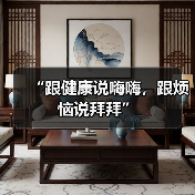 “跟健康说嗨嗨，跟烦恼说拜拜”