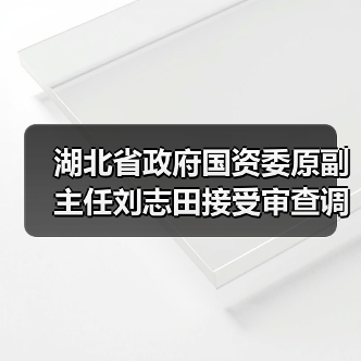 湖北省政府国资委原副主任刘志田接受审查调查（图1）