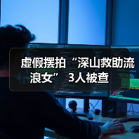 虚假摆拍“深山救助流浪女” 3人被查（图1）