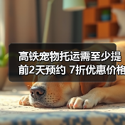 高铁宠物托运需至少提前2天预约 7折优惠价格(图1) 高铁宠物托运需至少提前2天预约 7折优惠价格(图1)