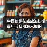 中国紫藤花盛放洛杉矶百年节日引游人如织（图3）