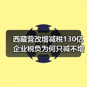 西藏营改增减税130亿 企业税负为何只减不增?(图3) 西藏营改增减税130亿 企业税负为何只减不增?(图3)