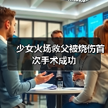 少女火场救父被烧伤首次手术成功(图2) 少女火场救父被烧伤首次手术成功(图2)