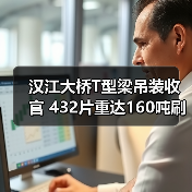 汉江大桥T型梁吊装收官 432片重达160吨刷新交通建设记录(图2) 汉江大桥T型梁吊装收官 432片重达160吨刷新交通建设记录(图2)