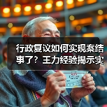 行政复议如何实现案结事了？王力经验揭示实质性化解之道（图1）
