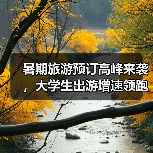 暑期旅游预订高峰来袭，大学生出游增速领跑